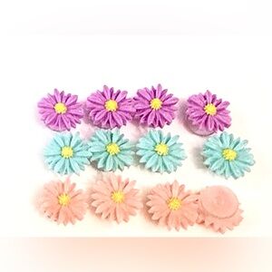 12 Resin Flower Croc Charms Jibbit Shoe Charm Disney Croc Charms